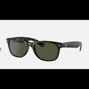 Ray-Ban New Wayfarer Classic, Large Size Tortoise frame, Blue/green lenses